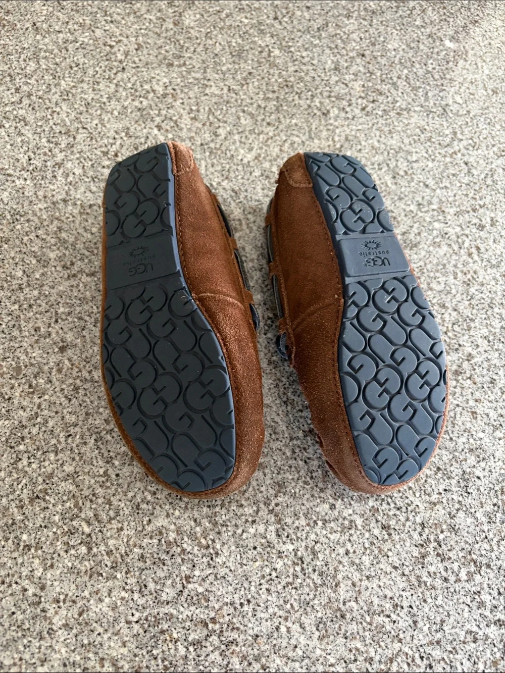 UGG kids Chestnut Suede Moccasin Slip-Ons
